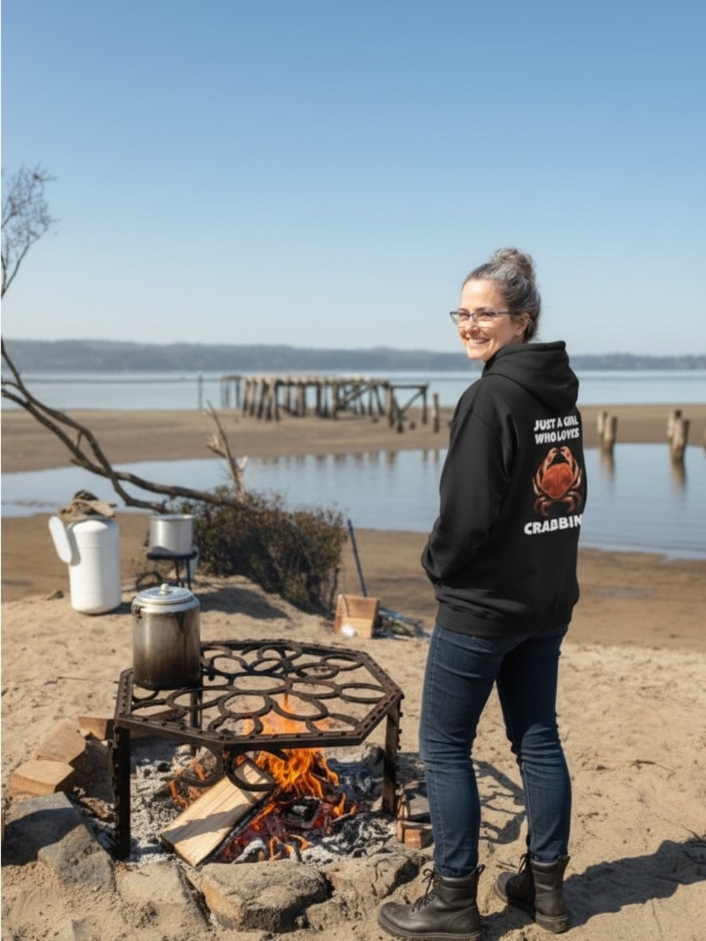 Custom Feeling Crabby / Girls Love crabbing hoodie. Multiple sizes